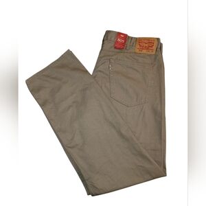 Levi's 505 Jeans Pants 38X32 Mens White Tab Regular Fit Straight Leg Khaki Beige